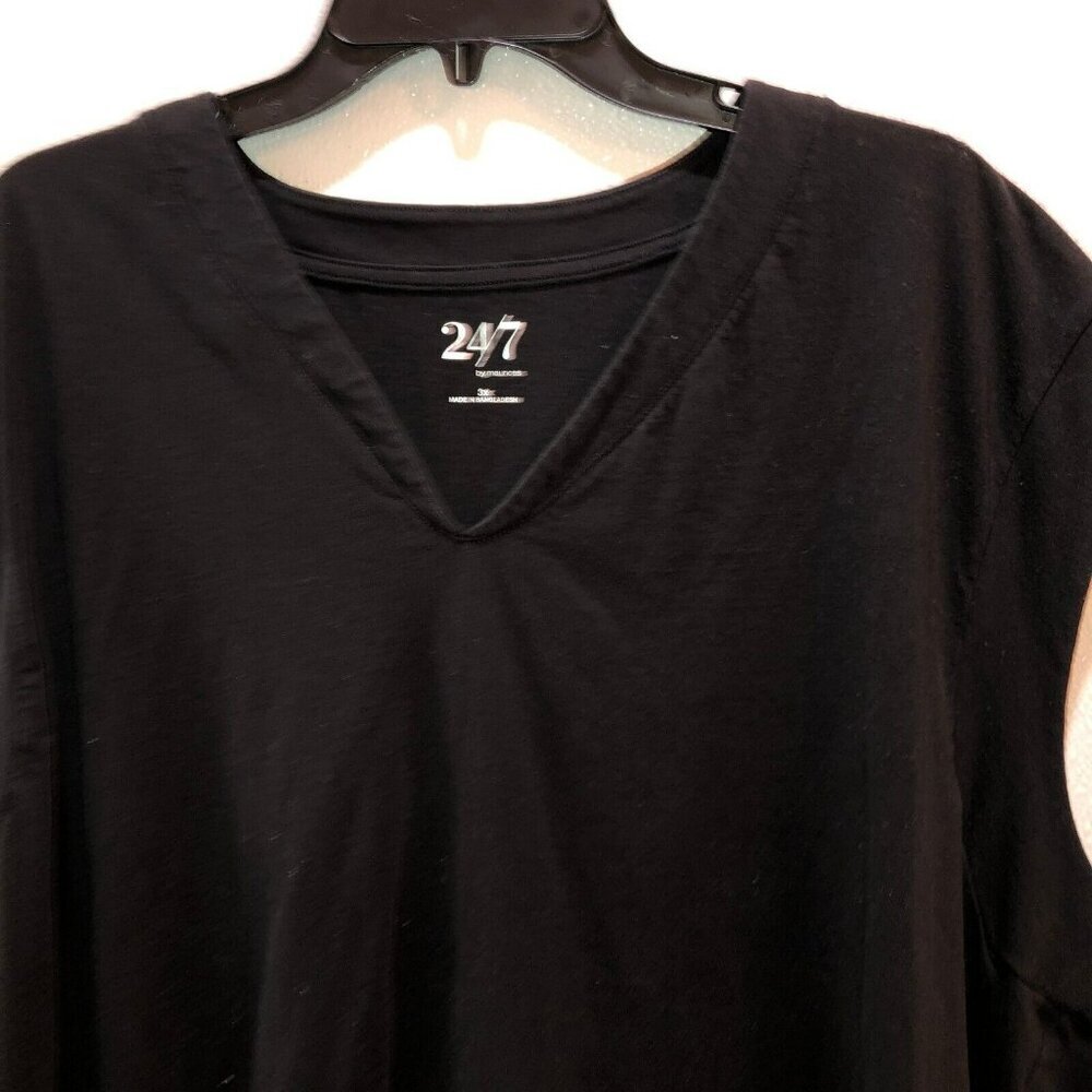Lot of 2 Maurices 24 7 Womens Plus Size 3X Black Sleeveless Casual Shirts Tops - Picture 5 of 14